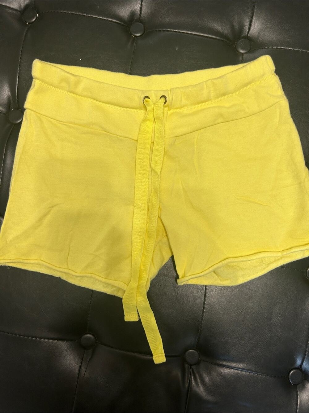 Derek Heart Bright Yellow Drawstring Athletic Shorts